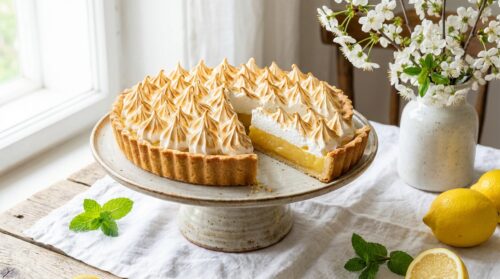 Jarní citronový koláč s meringue: svěží chuť, která vás probudí